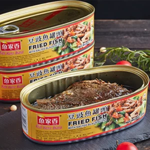 184G Canned Fried Dace Black Beans Preservation Seasoned Salty Flavor