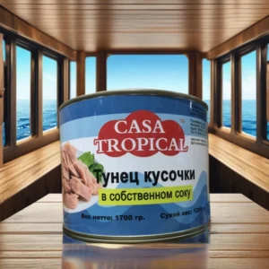 Canned Tuna Chunks in Water Brine Seafood in Jar