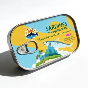 SARDINHAS COM OLEO COMESTIVEL EMBALAGEM 50X125G LATA LITOGRAFADA